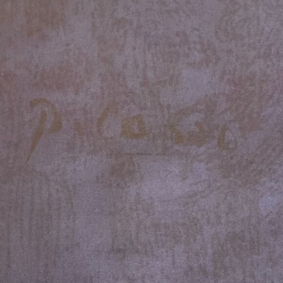 Picasso Signed Scarf Silk Large Square Art France Royal Electric Multicolored - Picture 3 of 8